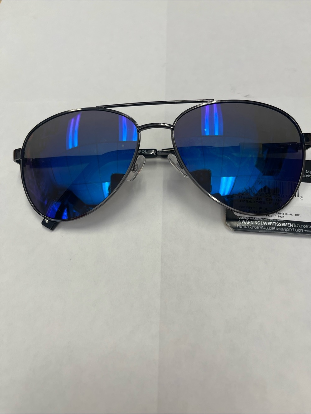 Foster Grant Polarized Aviator Sunglasses with Dark Gray Lenses